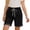 Black, variant on Summer Denim Shorts For Girls Elastic High Waist Rolled Hem Jeans Shorts Casual Cute Going Out Jorts With Pockets & Drawstring