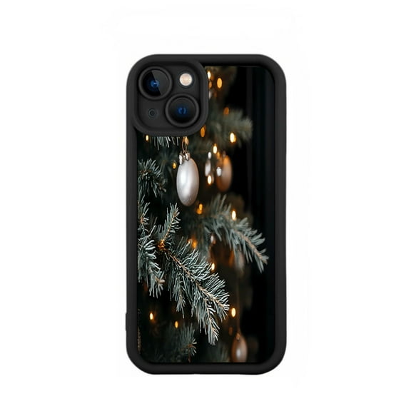 iPhone 15 Case - Lightweight Yellowing Resistant with Elegant Christmas Tree Design & Warm Lights - Perfect Holiday Gift