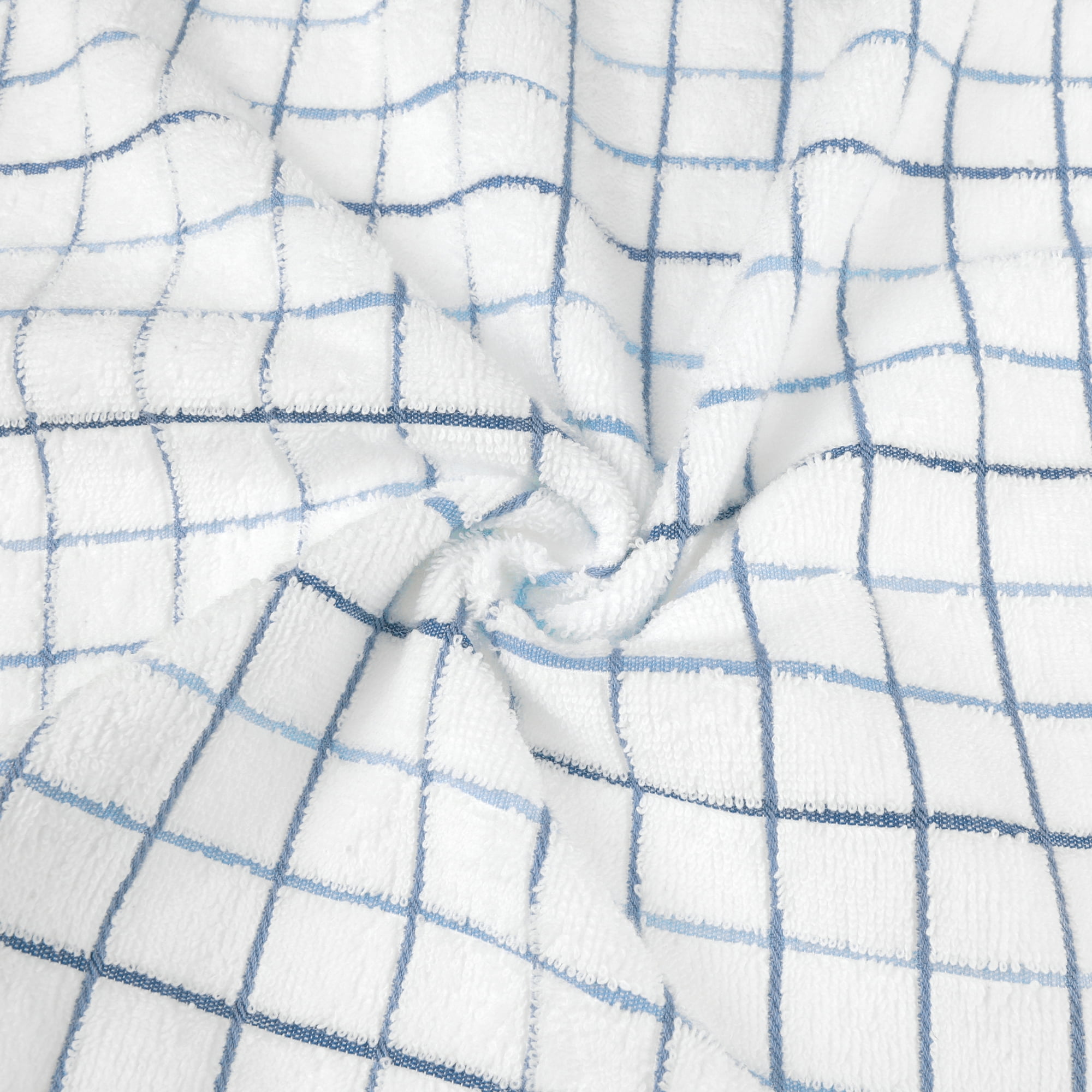 Unique Bargains Bathroom Hand Towels Soft Absorbent Kitchen Towel Sets 14" x 28" Blue 2pk