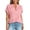 Pink, variant on Womens Tops T-Shirts Loose Fit Short Sleeve V Neck Tees Women's Clothing