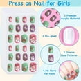 thumbnail image 3 of 6 sets Kids Fake Nails for Girls,Children Fake Nails Full Cover Short Nails for Kids, 3 of 5