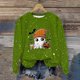 thumbnail image 1 of Ailaofu Women's Halloween Printed Round Neck Casual Sports Long Sleeve Sweatshirt Top Sweatshirt Loose Soft Long Sleeve Pullover Tops, 1 of 6