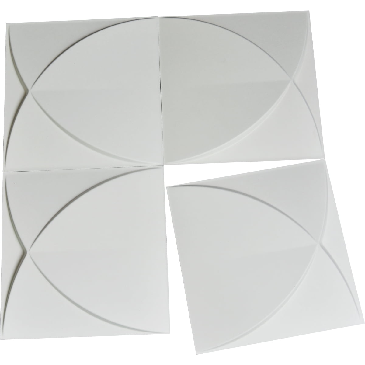 Art3d 33-Pack 11.8 in. x 11.8 in. hyperbola 3D Wall Panels (32 Sq.ft)