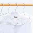 thumbnail image 2 of Perchas de metal de aluminio, paquete de 10 perchas resistentes y resistentes para camisas, abrigos y trajes, perchas ultradelgadas y livianas que ahorran espacio, 2 of 6