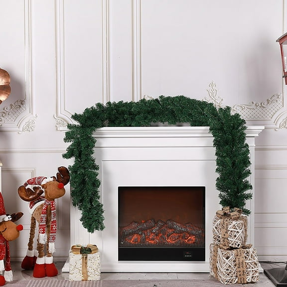 9 Foot Artificial Christmas Garland Greenery, Non-Lit Norfolk Pine Garland for Indoor Outdoor Holiday Decor, Extra Long Xmas Decorations for Mantle Staircase Doorway Wall