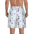 thumbnail image 3 of Kdxio Poodle Dog Pattern Mens Casual Shorts - Drawstring Summer Beach Sports Shorts for Men, 3 of 9