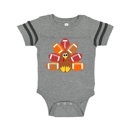 

Inktastic Thanksgiving Cute Football Turkey Gift Baby Boy or Baby Girl Bodysuit