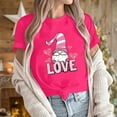 thumbnail image 5 of VKOYWKM Valentine's Tees Women Cute Love Heart Print T-Shirts Cute Tops Holiday Short Sleeve T Shirts Casual Crew Neck Romantic Tshirts, 5 of 7