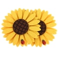thumbnail image 3 of 2 clips para cortinas con diseño de girasol, correas para sujetar cortinas y hebillas (amarillo), 3 of 5