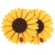 thumbnail image 3 of 2 clips para cortinas con diseño de girasol, correas para sujetar cortinas y hebillas (amarillo), 3 of 5