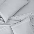 thumbnail image 5 of ROYALE LINENS 300 Thread Count 100% Long Staple Combed Cotton Sheet Set - 3 Piece Twin Bed Sheet, Fitted Sheet, Flat Sheet, Pillow Case - Breathable, Cool & Crisp Percale Sheet Set (Twin, Cool Blue), 5 of 10