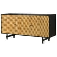 thumbnail image 6 of Aminah 3-door Wood Accent Cabinet Natural and Black, 6 of 14