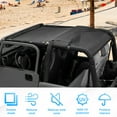 thumbnail image 4 of CheroCar Auto Sunshade Window Sun Shade Roof Mesh Bikini Top for Jeep Wrangler TJ 1997-2006,Black, 4 of 7