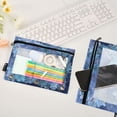 thumbnail image 4 of 2 Pack Flip Folders with Clear PVC Window Binder Pouches 3-Ring Binder Organizer for Office & Home Butterflies Books and Flowers, 4 of 6