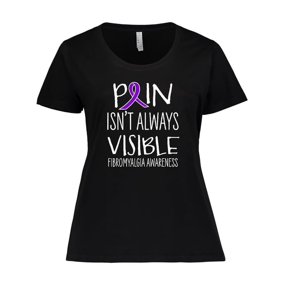 Inktastic Fibromyalgia Awareness Pain Isn't Always Visible Women's Plus Size T-Shirt