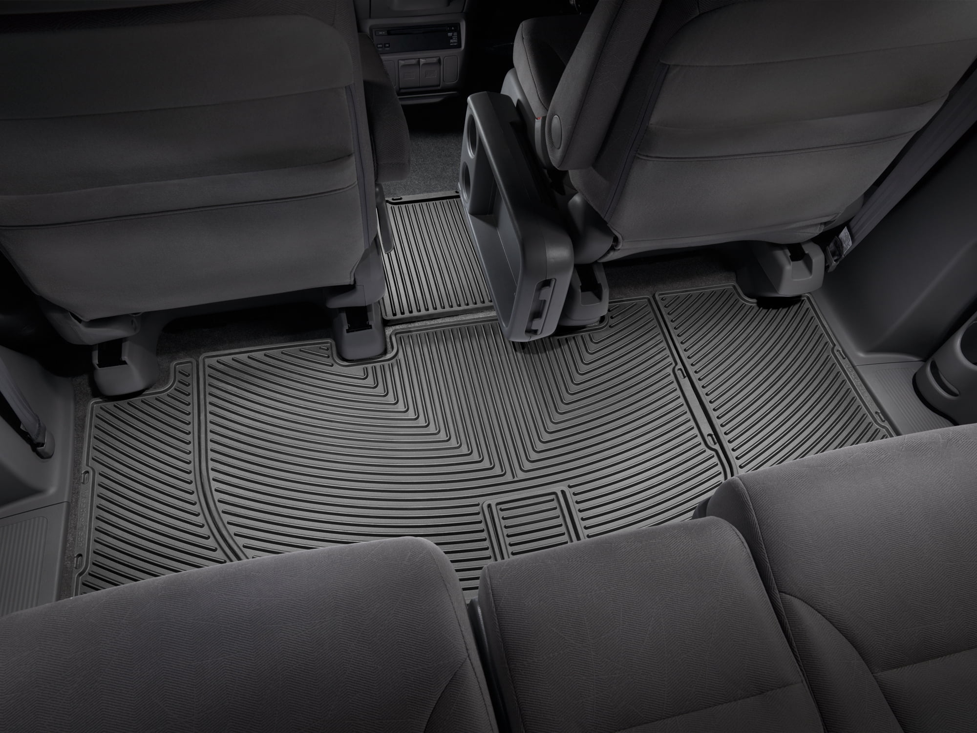 WeatherTech All-Weather Floor Mats compatible with 2005-2010 Honda Odyssey - 2nd Row, Black