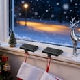 thumbnail image 5 of Christmas Stocking Holders, Mantel Stocking Hangers, Weighted Metal Hanging Hooks, Stocking Holders Bases for Mantel, Fireplace Xmas Party Decoration(A,Black), 5 of 5