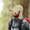 thumbnail image 4 of GILIGEGE Mens Foldable Uv Protection Sun Hat with Removable Neck Flap Outdoor Adventure Sun Cap for Fishing Hiking Safari Fishing Hat Outdoor Climbing Sun Hat Protecting Anti Shoulder Cape Hat Khaki, 4 of 4