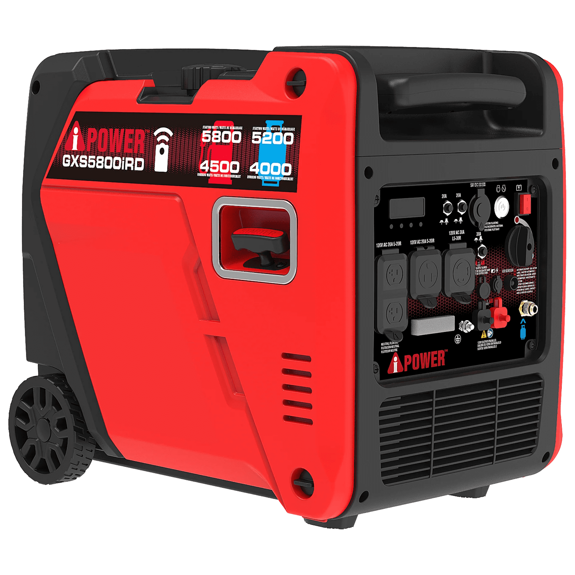 A-iPower GXS5800iRD 5800-Watt Dual Fuel Remote Start Inverter Generator