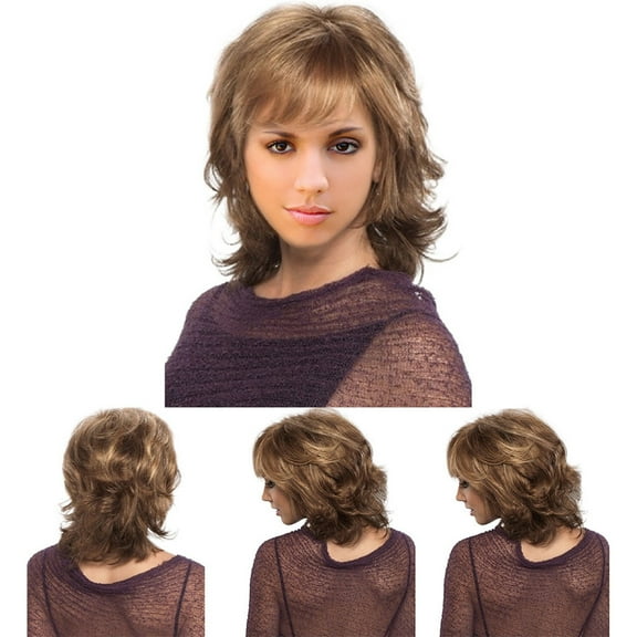 GARENAS Bob Wig Human Hair Short Hair for Women Sexy Women Girl Wig Wavy Curly Synthetic Fashion Wig Hot