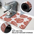 thumbnail image 4 of Red Monstera Leaf Dish Drying Mats for Kitchen Counter, Tropical Botanical Minimalist Modern Summer Absorbent Coffee Bar Mat with Non-slip Rubber Backed Quick Drying Dish Rack Pad 16"x18", 4 of 9