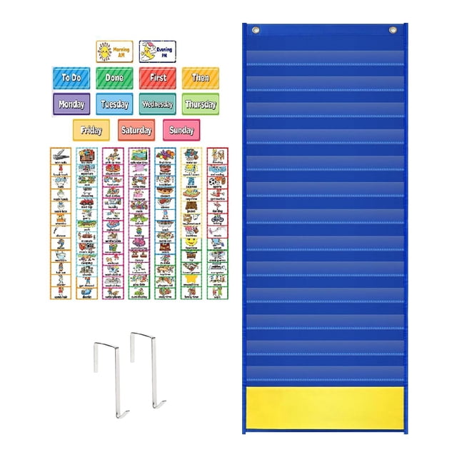 Horario visual para niños en casa, tabla de rutina diaria para colgar detrás de puerta o en pared, tablero de planificación para