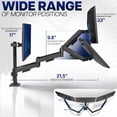 thumbnail image 6 of VIVO Triple Monitor Desk Mount, 2 Mechanical Arms + 1 Fixed, Screens up to 27", 6 of 8
