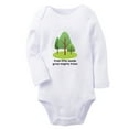 thumbnail image 5 of iDzn From Little Seeds Grow Mighty Trees Funny Rompers, Newborn Baby Unisex Bodysuits, Infant Jumpsuits, Toddler Kids Long Sleeve Oufits (White, 0-6 Months), 5 of 5