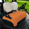 thumbnail image 2 of Golf Cart Seat Covers for 2 Seater,Orange Morocco Microfiber Cart Seat Towel Blanket,Geometric Leaf Diamond Lattice Abstract Absorbent Breathable NonSlip Bench Seats Protector for Golf Course 51"x31", 2 of 9