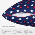 thumbnail image 5 of ZICANCN America Patriotic Red White Blue Stars Decorative Throw Pillow Covers, Bed Couch Sofa Decorative Knit Pillow Covers for Living Room Farmhouse, 26"x26", 5 of 8