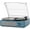 Peacock Blue, variant on Vinyl Record Player Turntable with Built-in Bluetooth Receiver & 2 Stereo Speakers, 3 Speed 3 Size Portable Retro Record Player for Entertainment and Home Decoration