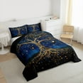 thumbnail image 3 of Castle Fairy Adults Female Men Bohemian Tree Of Life Full Size Comforter Sets 3-Piece,Starry Sky Moon Bedding Comforter Set,Boho Theme Lightweight Bedding Sets,Ultra Soft Home Decor,Reversible, 3 of 8