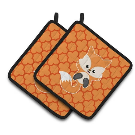 

Caroline s Treasures Baby Fox Quatrafoil Pair of Pot Holders