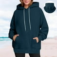 thumbnail image 4 of Babysbule Womens Oversized Sweatshirts Fashion Hoodies Long Sleeve Hooded Shirts Pullover Fall Outfits with Pocket, 4 of 8