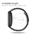 thumbnail image 6 of Metal Band Compatible with Fitbit Versa 2, Versa, Versa Lite Edition, Solid Stainless Steel Strap Replacement Wristband Business Bracelet, Black, 6 of 7