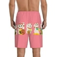 thumbnail image 2 of Balery Cute Cat Men's Cotton Knit Pajama Shorts Waistband & Pockets,Short Pajama Pants-4X-Large, 2 of 8