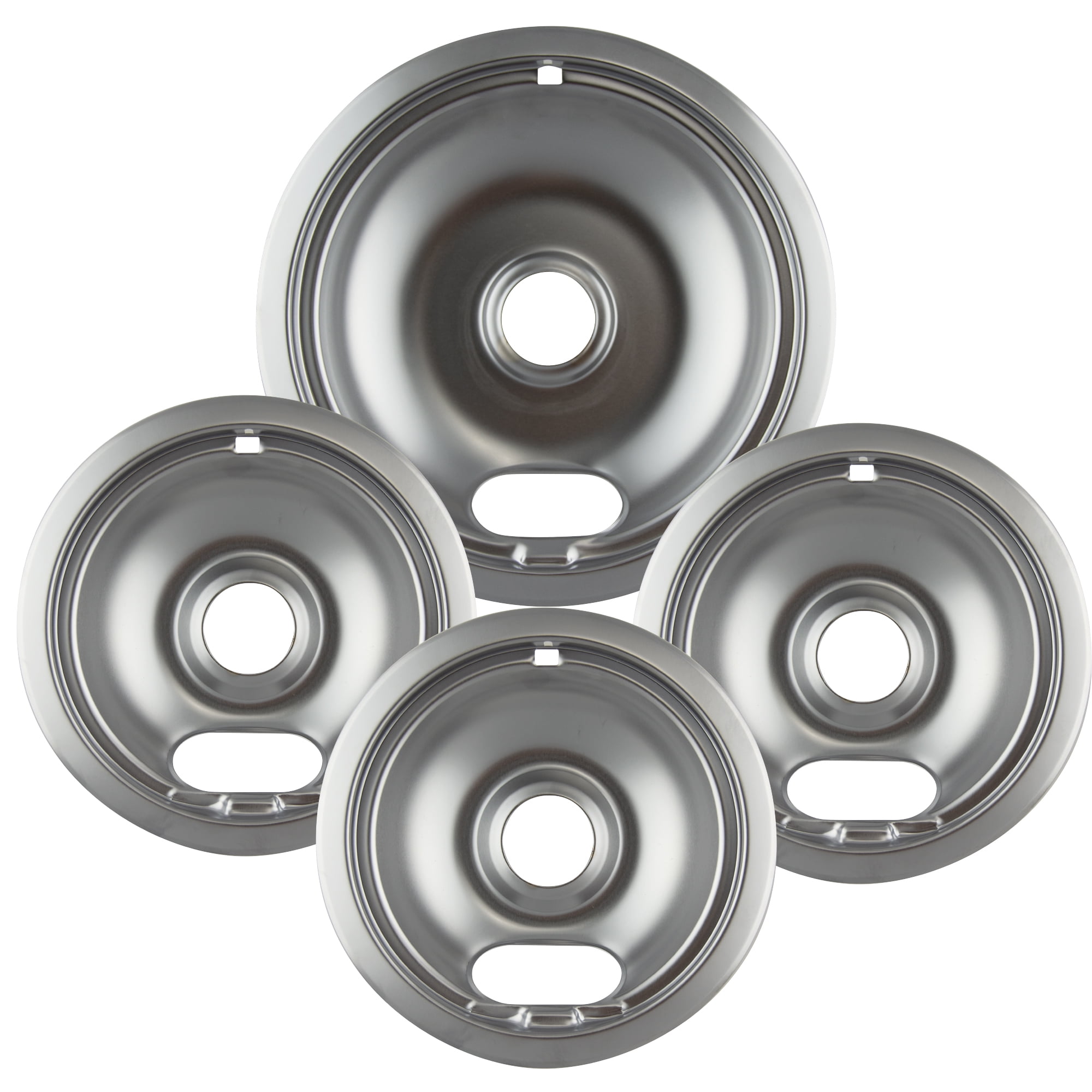 Range Kleen 10124XZ Style A Heavy Duty Chrome Drip Bowl set of 3 small and 1 large