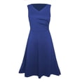 thumbnail image 4 of Daznico Women's Casual Sleeveless V-Neck Fit and Flare Midi Dress Solid Color Summer Dress,XL, 4 of 4