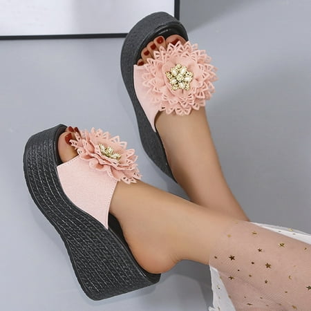

Mishuowoti Wedges for women 2023 Womens Fashion Wedges Open Toe Knot Beach Shoes Roman Slippers Sandals