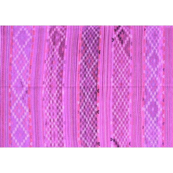 Ahgly Company Indoor Rectangle Southwestern Purple Country Area Rugs, 5' x 7'