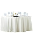 thumbnail image 2 of BalsaCircle 108" Round Premium Polyester Tablecloth Wedding Table Linens Ivory, 2 of 5