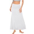 thumbnail image 2 of HVOBTTY Womens A Line Long Skirts, Summer Skirt for Women, Womens Casual Comfortable Solid Color High Waist Home A Line Daily Midi Skirt White, M, 2 of 3
