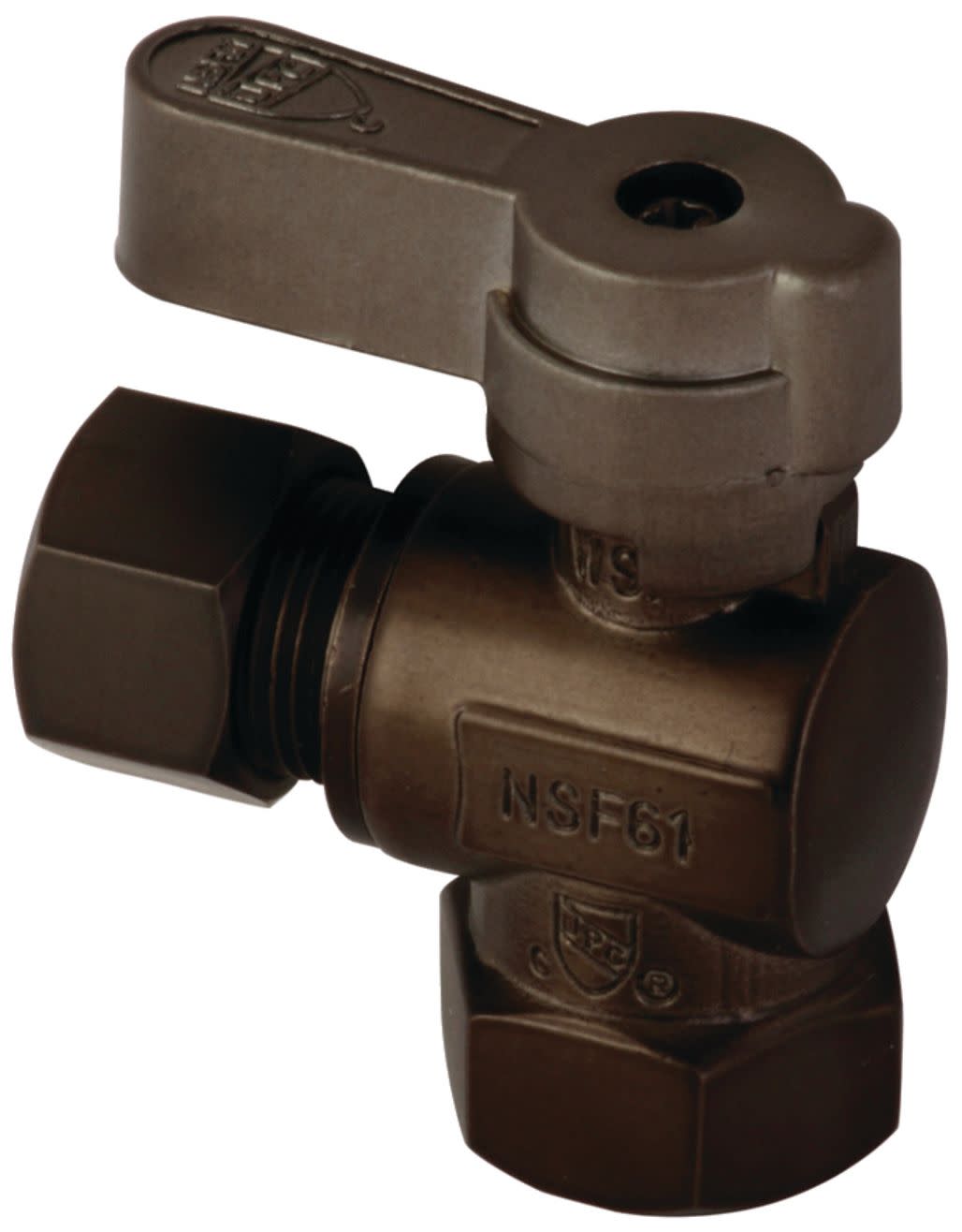Eastman 10729LF Quarter-Turn Angle Stop Valve – 5/8 Inch CPVC X 3/8 Inch OD Compression, Chrome, Lead-Free Brass