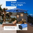 thumbnail image 4 of Gymax 9 ft Patio Table Market Umbrella Yard Outdoor w/ 32 Solar LED Lights Blue, 4 of 10