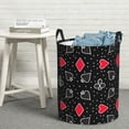 thumbnail image 6 of Fuzoiu Card Suits Print Circular Hamper,Laundry Basket with Handle,Collapsible Laundry,Dirty Clothes Storage Basket,for Bedroom Bathroom Dorm Living Room-Medium, 6 of 6