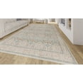 thumbnail image 3 of E-Z Wash Traditional Medallion Pattern Velvet Plush Green, Room Size Machine Washable Area Rug 8X10, Ideal for Living Room, Dining Room, Bedroom, 3 of 5