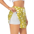 thumbnail image 3 of Lsque Tulips Flowers Printed Women's Running Shorts with Liner Pockets,Elastic Quick Dry Workout Athletic Gym Yoga Shorts,Womens High Waist Shorts-XX-Large, 3 of 9