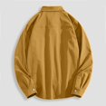 thumbnail image 4 of PMUYBHF Homme Noir Chemise Habillée pour Hommes Coupe Régulière Homme Automne Hiver Simple Décontractée Col à Revers Plage Manches Longues Vacances Plein Air Chemise de Vacances, 4 of 5