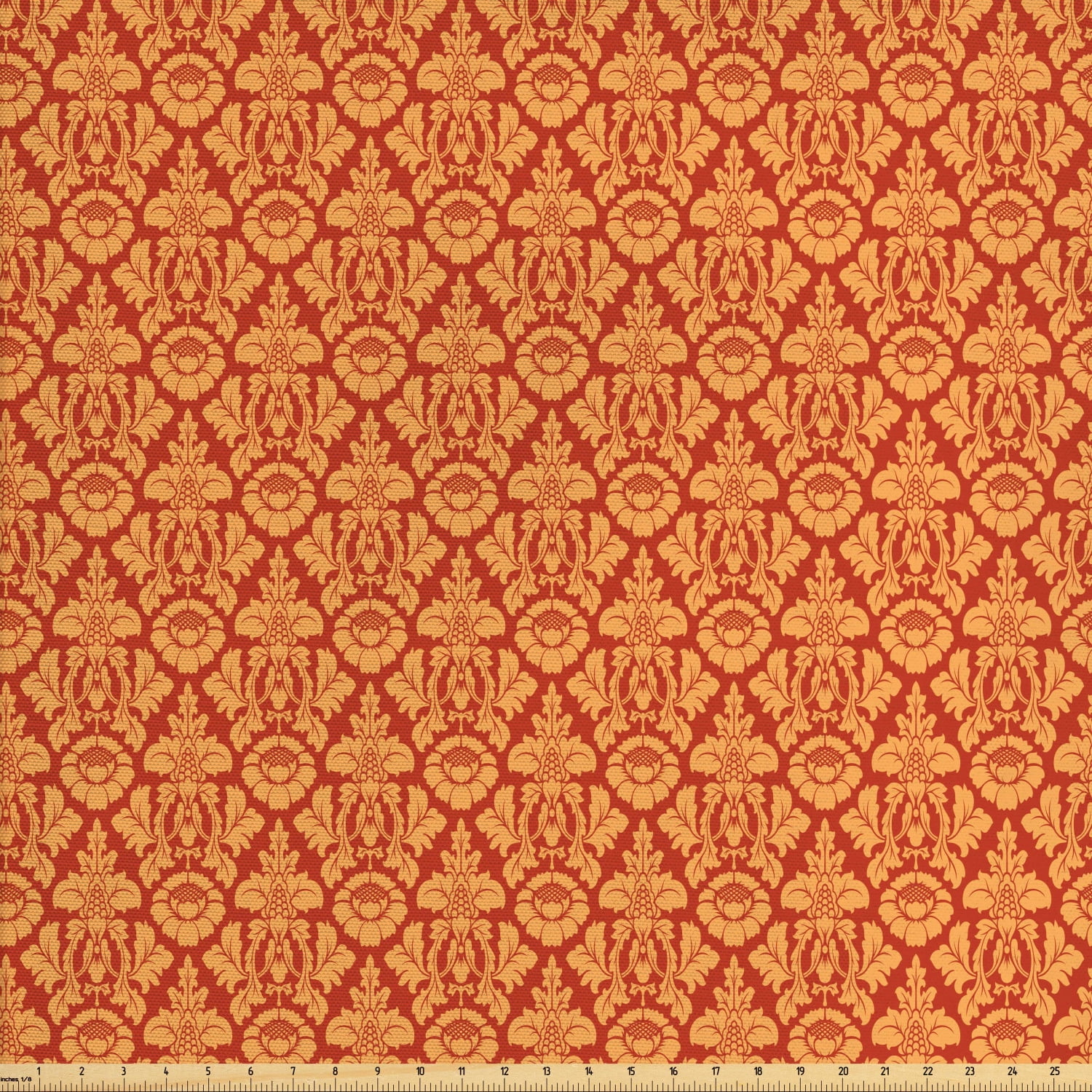 Antique Fabric by The Yard, Royal Victorian Damask Pattern Baroque Rococo Old Fashioned