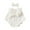 White, variant on Zanarzt Newborn Baby Boys Girls Clothes Cute Baby Girls Comfortable Sweet Bow Bodysuits Jumpsuit with Headband Beige,0-3 Months